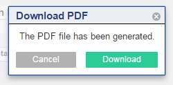 Download PDF pop-up box